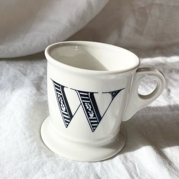 Anthropologie W Monogram Mug White with Black - Picture 10 of 12